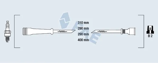 Fios de alta voltagem, kit 86000 FAE