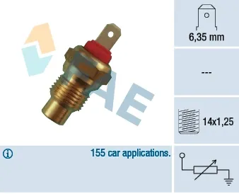 Sensor de temperatura do fluido de esfriamento 31370 FAE