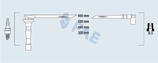 Fios de alta voltagem, kit 85801 FAE
