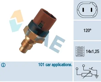 Sensor de temperatura do fluido de esfriamento 34100 FAE