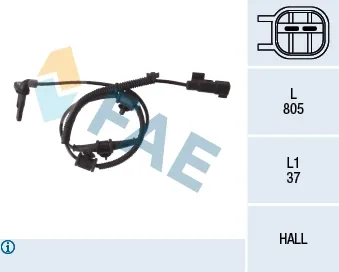 Sensor dianteiro de ABS 78110 FAE