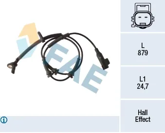 Sensor dianteiro de ABS 78286 FAE