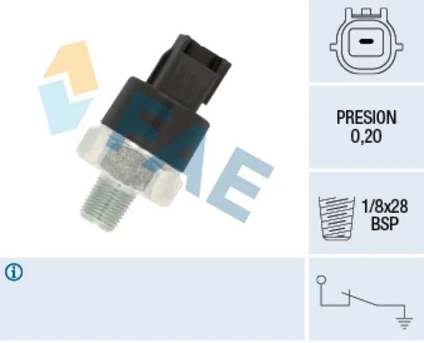 12555 FAE sensor de pressão de óleo