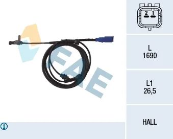 Sensor ABS traseiro 78098 FAE