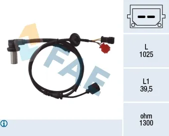 Sensor dianteiro de ABS 78063 FAE