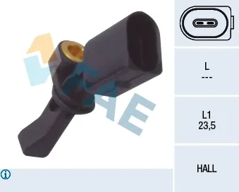 Sensor ABS traseiro esquerdo 78066 FAE
