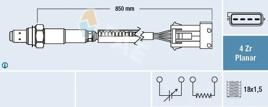 Sonda lambda, sensor de oxigênio depois de catalisador 77623 FAE