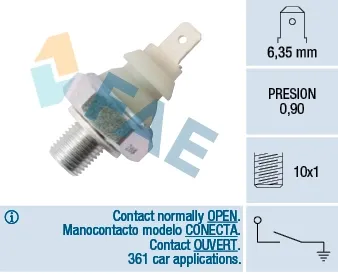 Sensor de pressão de óleo 12930 FAE
