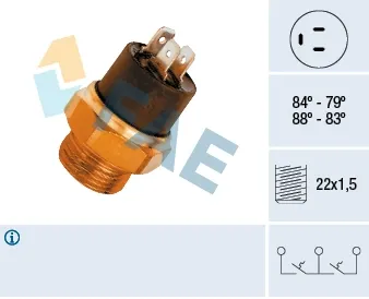 Sensor de temperatura do fluido de esfriamento (de ativação de ventilador do radiador) 37810 FAE