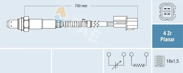 Sonda lambda, sensor de oxigênio 77689 FAE