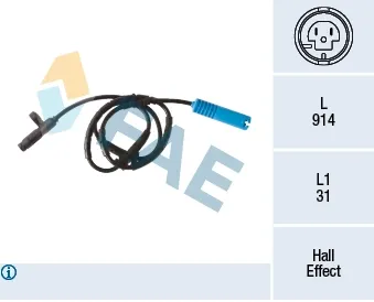 Sensor ABS traseiro 78293 FAE