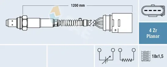 Sonda lambda, sensor de oxigênio depois de catalisador 77144 FAE