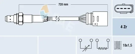 Sonda lambda, sensor de oxigênio 77139 FAE
