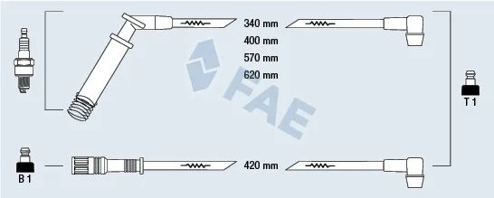 Fios de alta voltagem, kit 85570 FAE