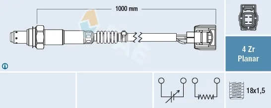 Sonda lambda, sensor de oxigênio 77620 FAE