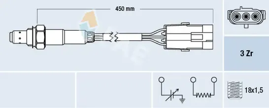 Sonda lambda, sensor de oxigênio 77114 FAE