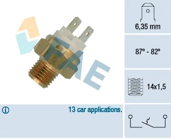 Sensor de temperatura do fluido de esfriamento (de ativação de ventilador do radiador) 36050 FAE