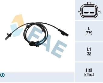 Sensor dianteiro de ABS Renault Master 3 FV, JV