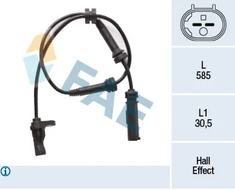 Sensor dianteiro de ABS 78324 FAE