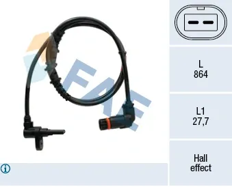 Sensor dianteiro de ABS 78529 FAE