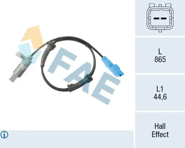 Sensor ABS traseiro 78161 FAE