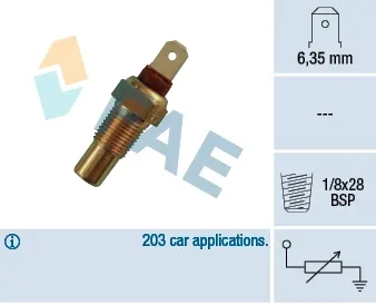 Sensor de temperatura do fluido de esfriamento Daihatsu Charade 4 G200