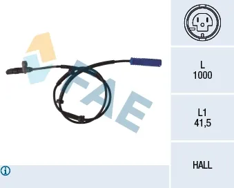 Sensor ABS traseiro 78076 FAE
