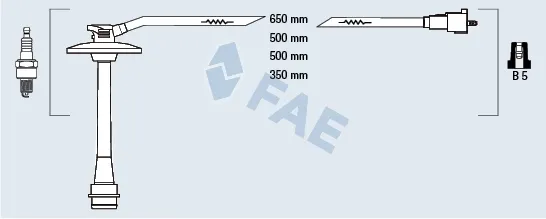 Fios de alta voltagem, kit 83587 FAE