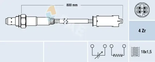 Sonda lambda, sensor de oxigênio 77237 FAE