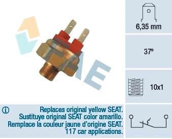 Sensor de temperatura do fluido de esfriamento para Audi 90 (89, 89Q, 8A, B3)