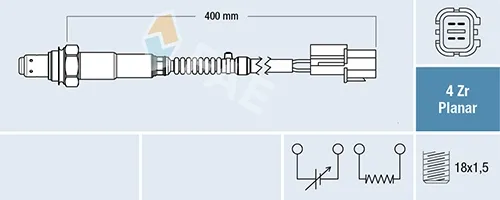 Sonda lambda, sensor de oxigênio depois de catalisador 77687 FAE