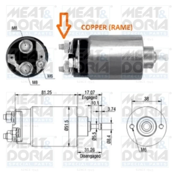 46007 Meat&Doria relê retrator do motor de arranco
