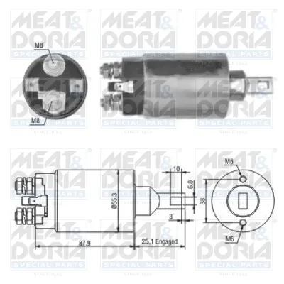 Relê retrator do motor de arranco 46143 Meat&Doria