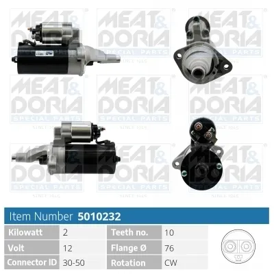 Motor de arranco 5010232 Meat&Doria
