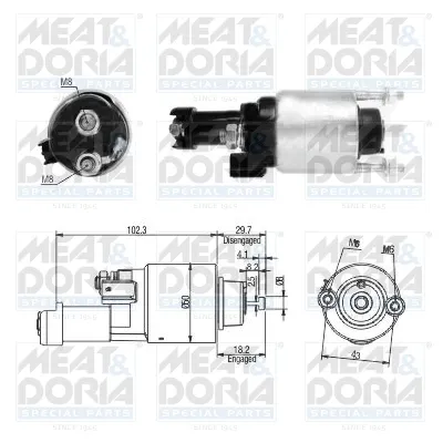 Relê retrator do motor de arranco 46315 Meat&Doria