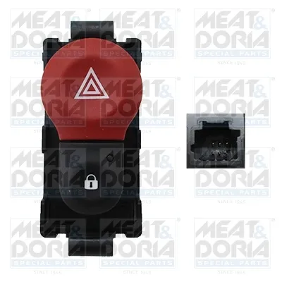 Botão de ativação do sinal de emergência para Renault Kangoo II KW0, KW1