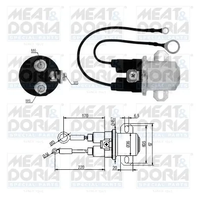 Relê retrator do motor de arranco 46266 Meat&Doria