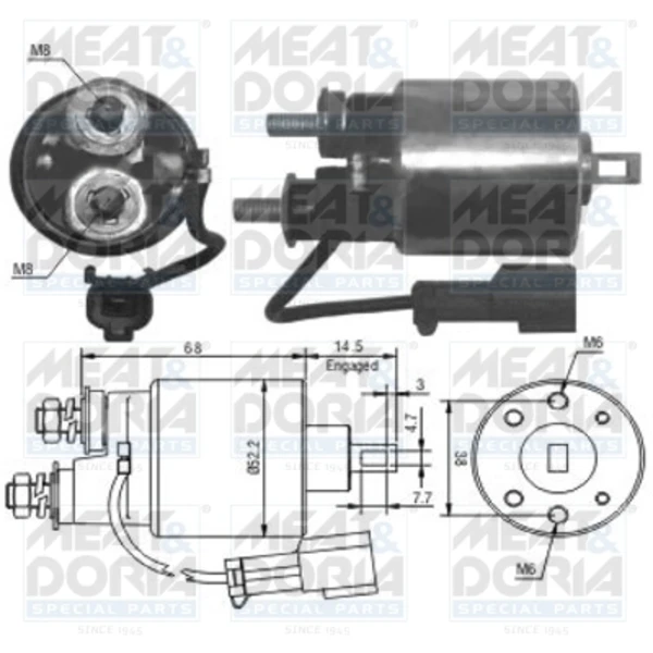 Relê retrator do motor de arranco 46175 Meat&Doria