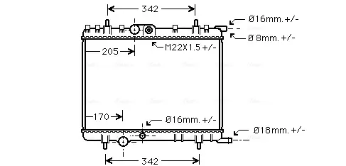 Radiador de esfriamento de motor PE2300 AVA