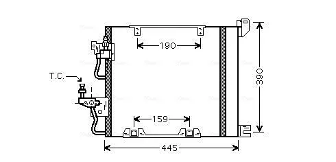 Radiador de aparelho de ar condicionado Opel Astra L35