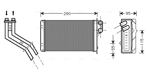 Radiador de forno (de aquecedor) RT6227 AVA