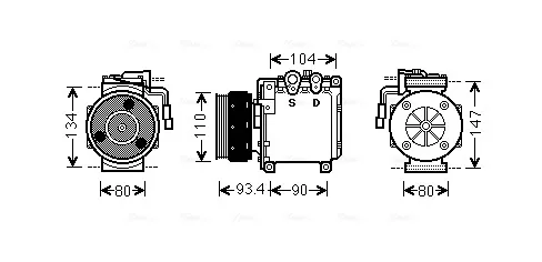 Compressor de aparelho de ar condicionado MTAK212 AVA