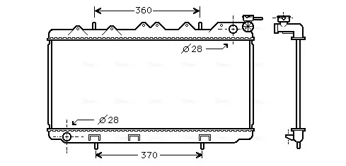 Radiador de esfriamento de motor DN2116 AVA