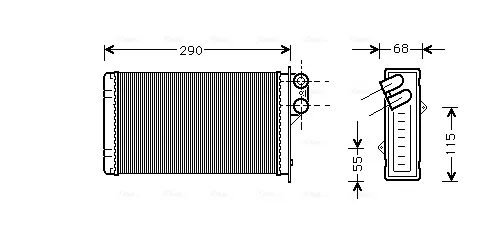 Radiador de forno (de aquecedor) PE6100 AVA