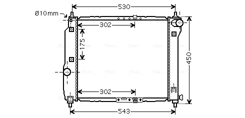 Radiador de esfriamento de motor DWA2066 AVA