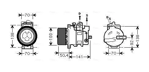 Compressor de aparelho de ar condicionado MSK431 AVA