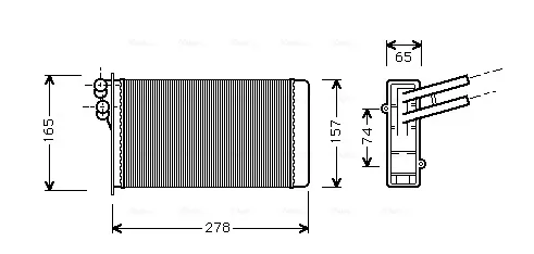 Radiador de forno (de aquecedor) AI6097 AVA