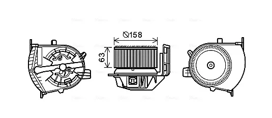 Motor de ventilador de forno (de aquecedor de salão) RT8585 AVA