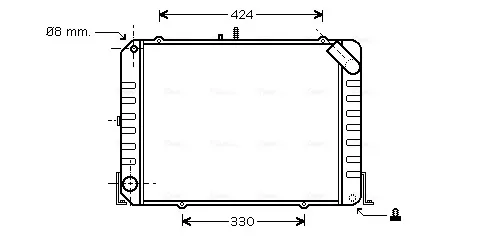 Radiador de esfriamento de motor 1640054760 Toyota
