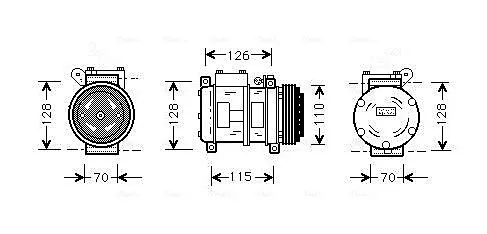 Compressor de aparelho de ar condicionado BWAK229 AVA
